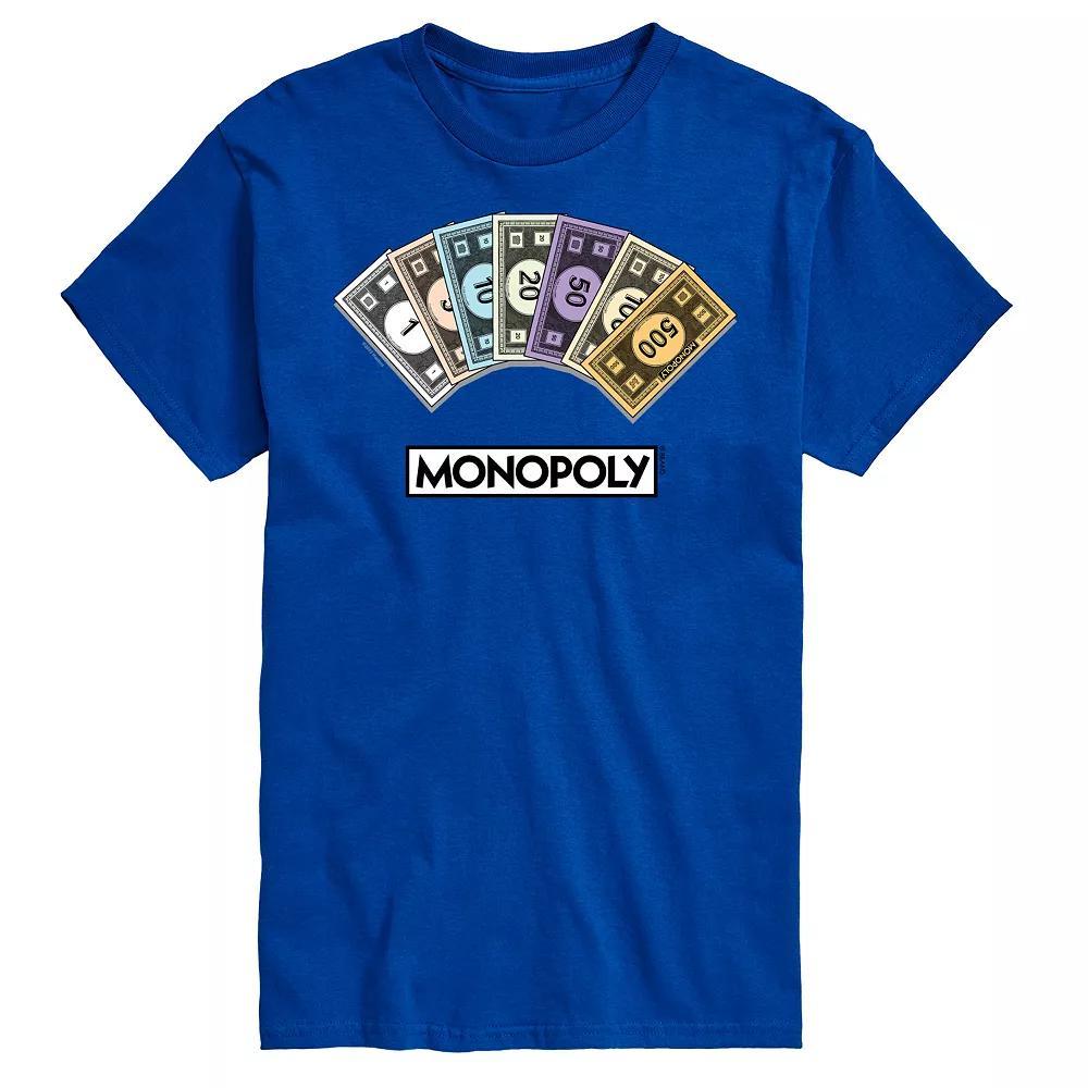 Men's Monopoly Money Stack Graphic Tee, Size: XXL, Blue Product Image