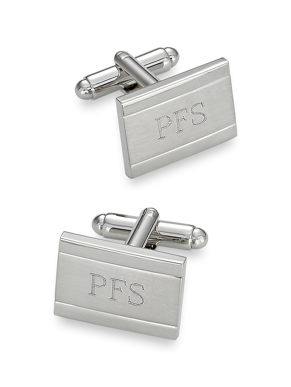 Engravable Cufflinks - Silver Product Image