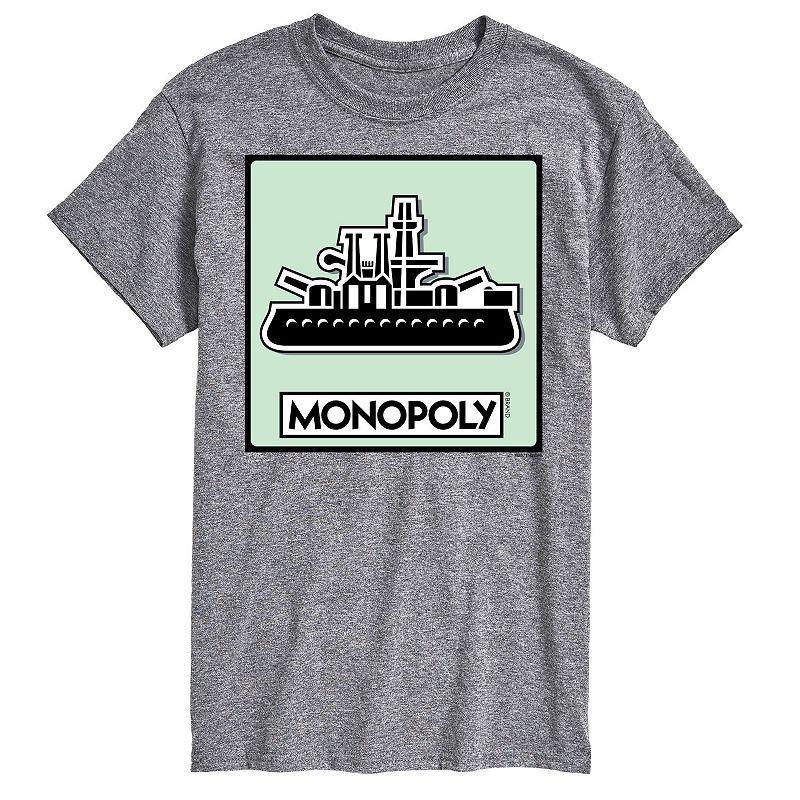 Men's Monopoly Ship Game Token Graphic Tee, Size: XL, Blue Product Image