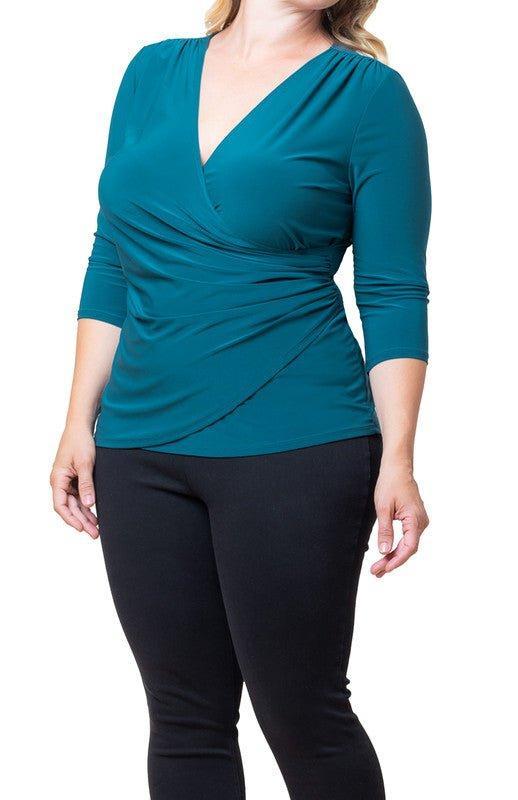 Femme Fatale Faux Wrap Top - Plus Product Image