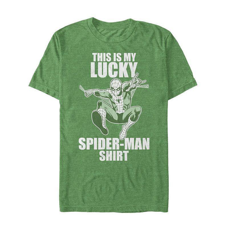 Men's Marvel "Lucky Spider-Man" Short Sleeve Graphic Tee,  Product Image