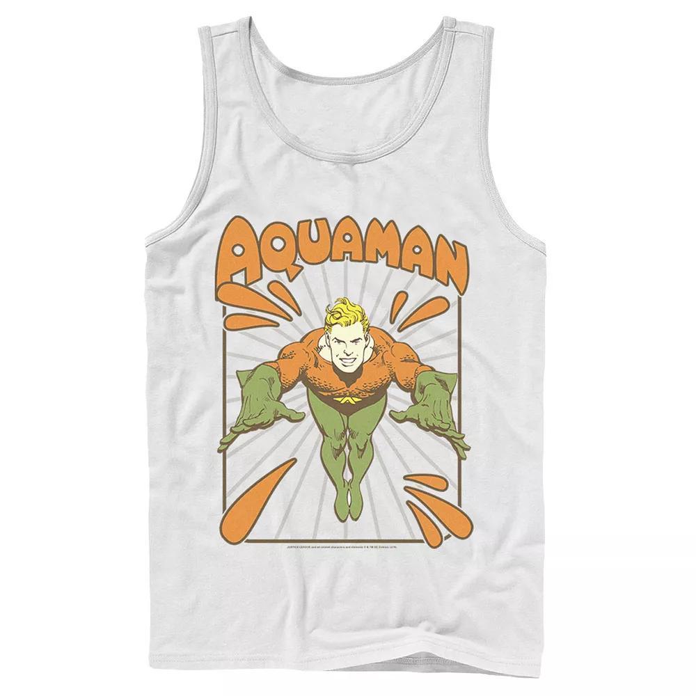 Men's DC Comics Aquaman Simple Text Logo Portrait Tank Top,  Product Image