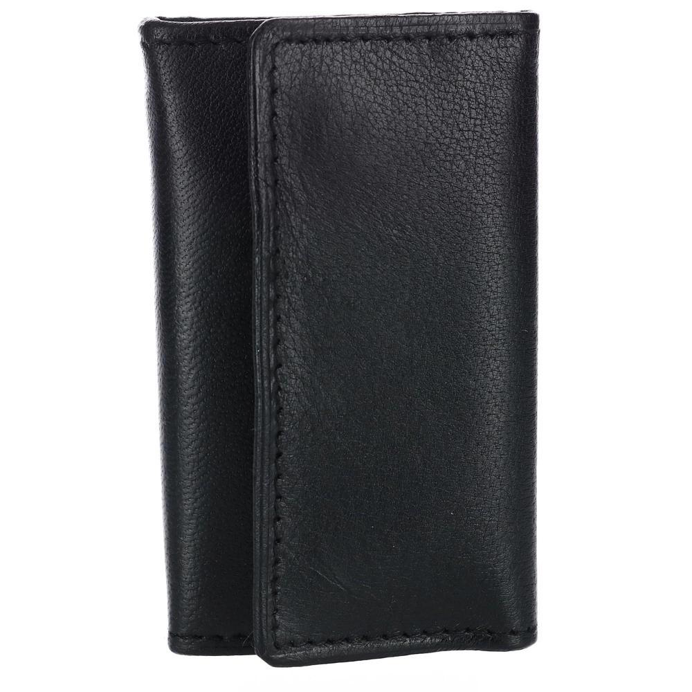 CTM Men's Leather Key Case with Exterior Pocket Product Image