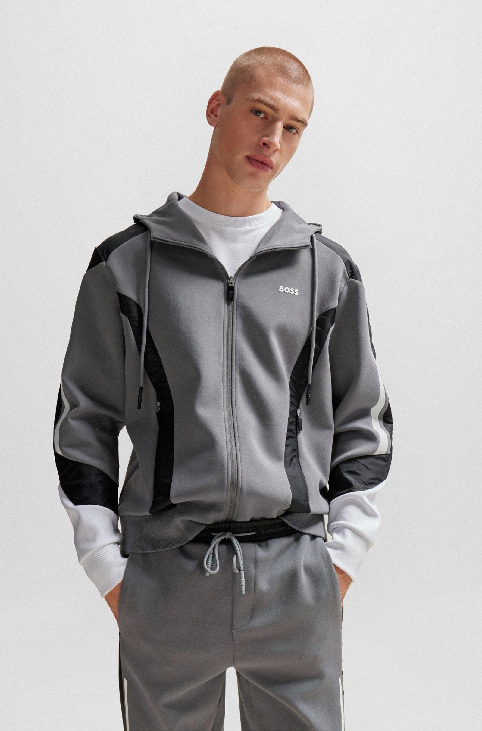 BOSS Saggon Relaxed Fit Hoodie with Logo Print Product Image