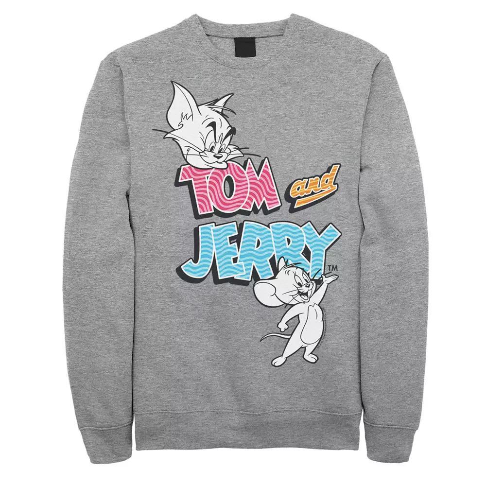 Men's Tom And Jerry Patterned Logo Stamp Portrait Sweatshirt,  Product Image