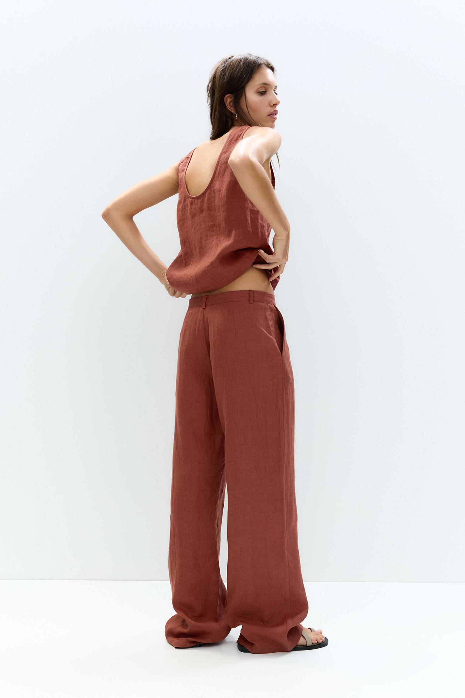 100% linen smart pants Product Image