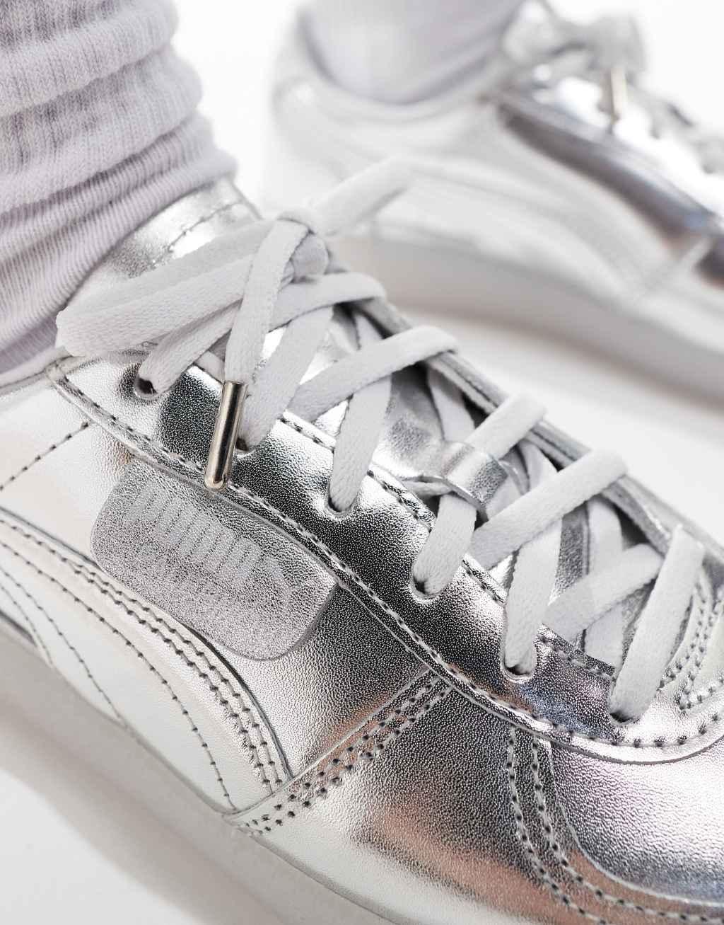 PUMA Palermo Chrome sneakers in silver Product Image