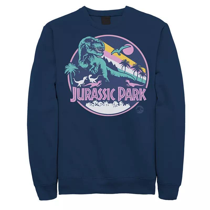 Men's Jurassic Park Retro Rex Scene Sweatshirt, Size: Small, Athletic Grey Product Image