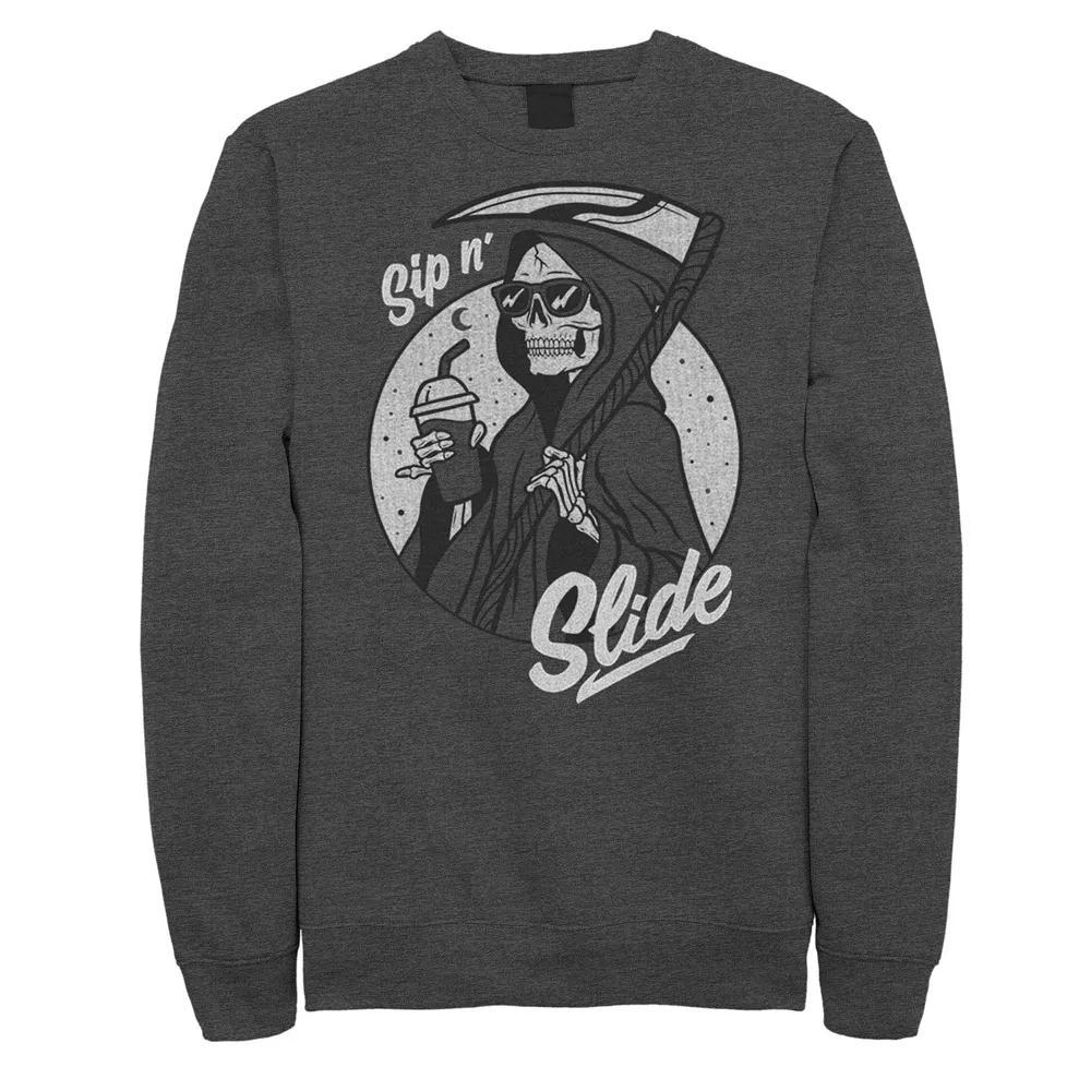 Men's Sip n' Slide Grim Reaper Circle Portrait Sweatshirt,  Product Image