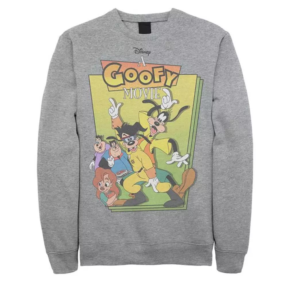 Disney's A Goofy Movie Men's Group Shot Cover Sweatshirt, Size: Large, Athletic Grey Product Image
