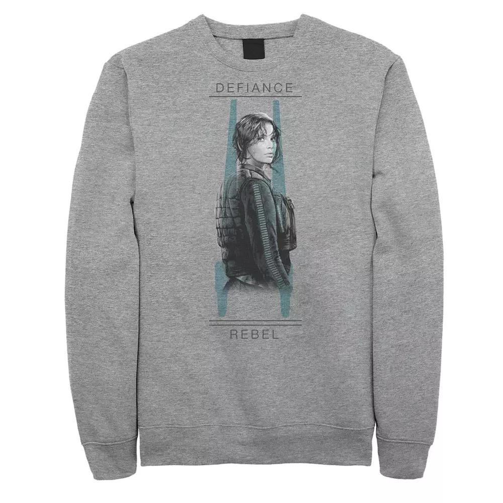 Men's Star Wars Rogue One Jyn Defiance U-Wing Sweatshirt, Size: Large, Athletic Grey Product Image