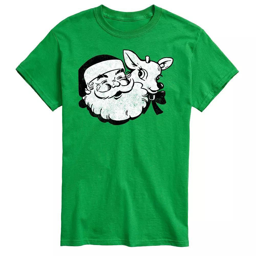 Men's Santa & Reindeer Graphic Tee,  Product Image