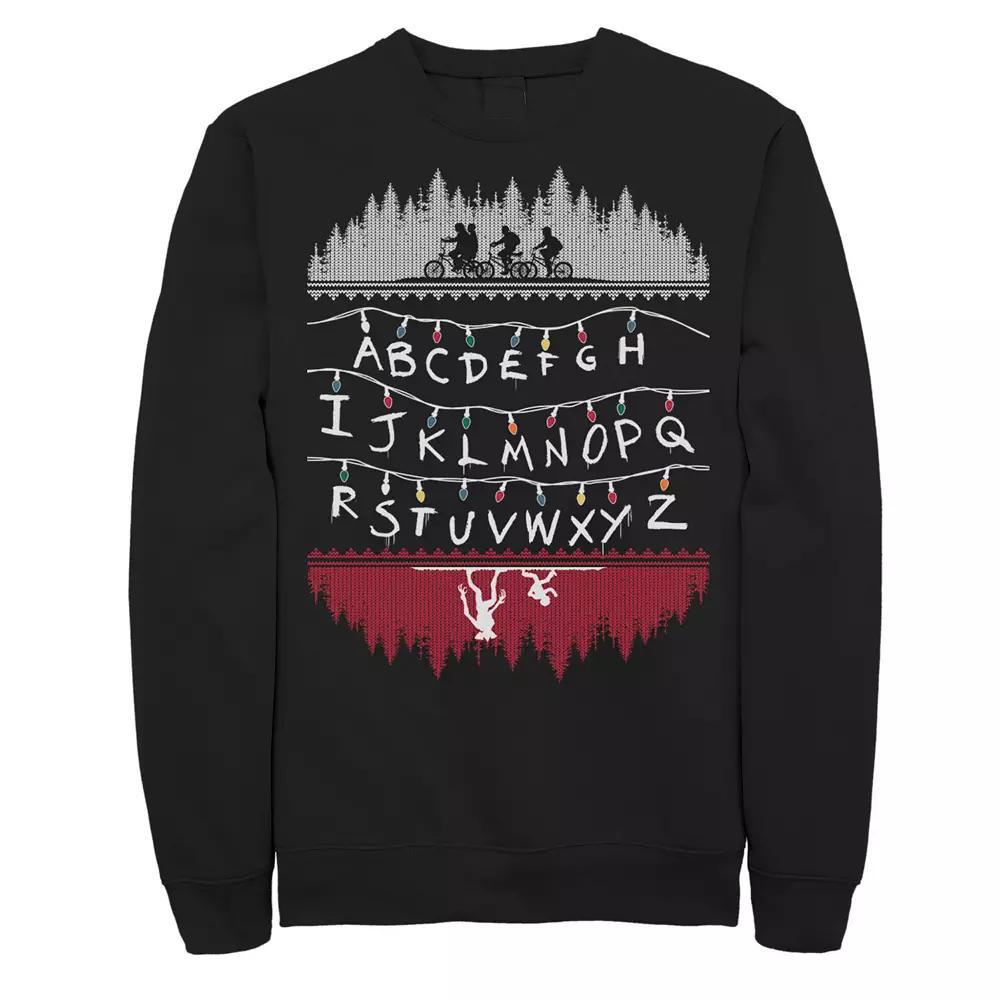 Men's Stranger Things Alphabet Lights Sweatshirt,  Product Image