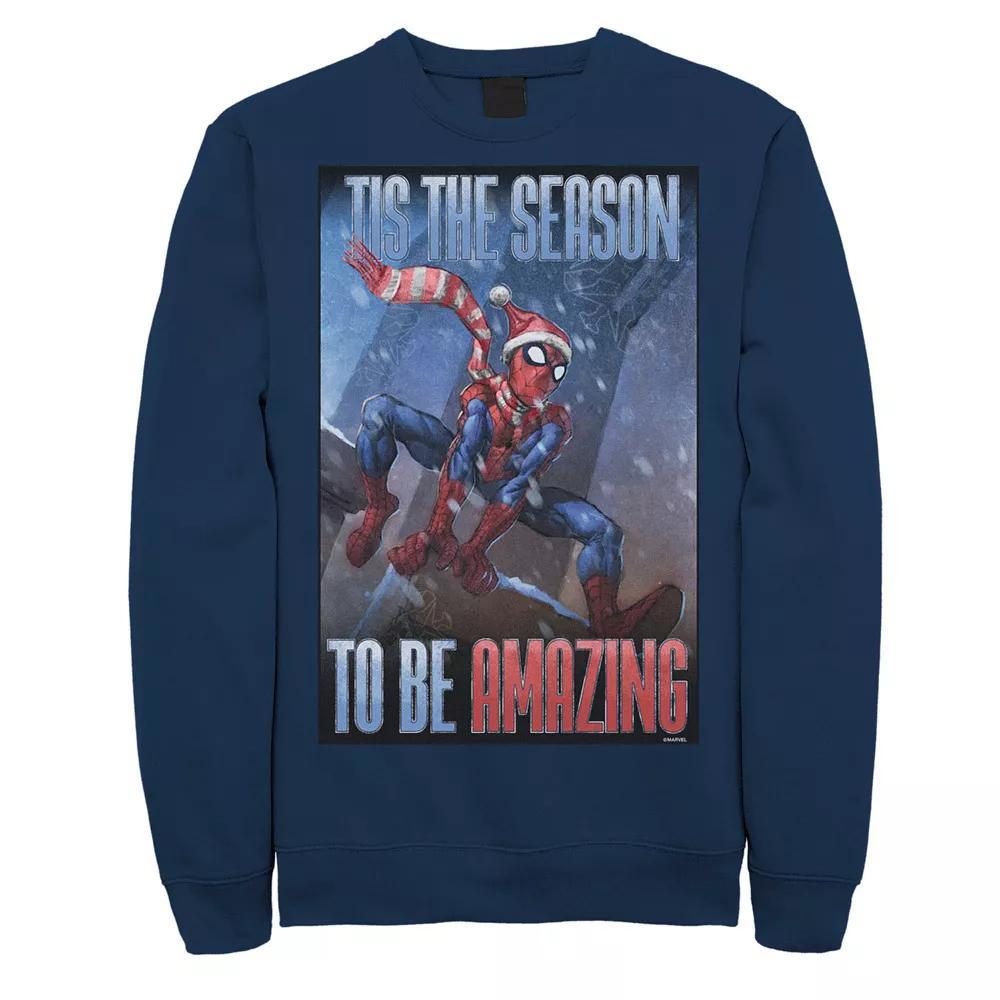 Men's Marvel Spider-Man 'Tis The Season To Be Amazing Sweatshirt,  Product Image