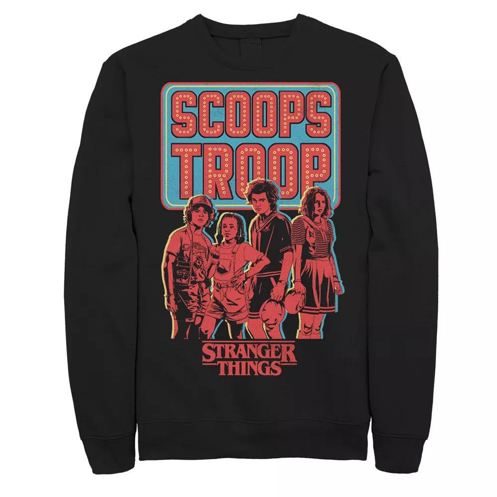 Men's Netflix Stranger Things Scoops Troop Portrait Sweatshirt,  Product Image