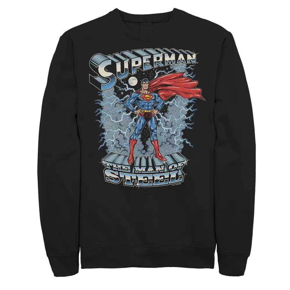 Big & Tall DC Comics Superman The Man Of Steel Vintage Comic Fleece Sweatshirt, Men's,  Product Image