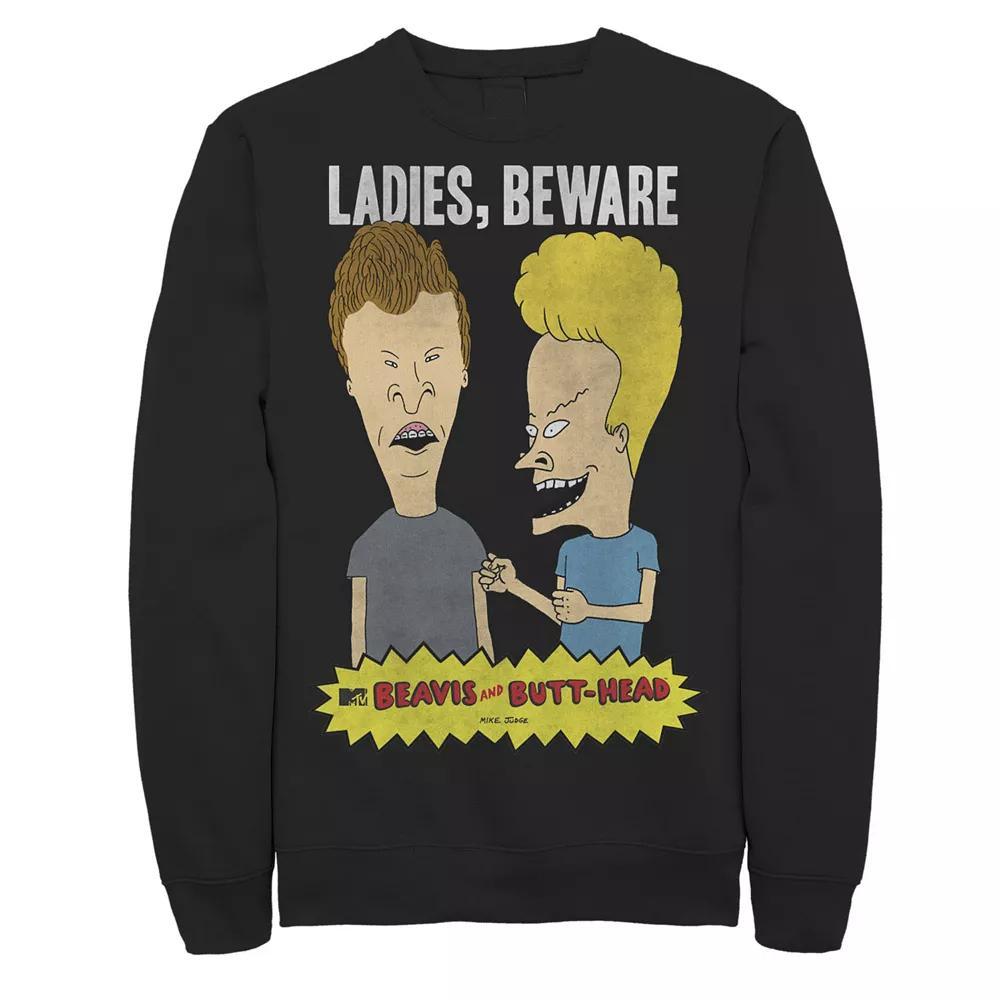 Mens Beavis and Butthead Ladies Beware Logo Sweatshirt Product Image