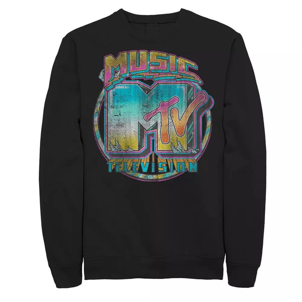 Men's MTV Logo Graffiti Vintage Sweatshirt,  Product Image