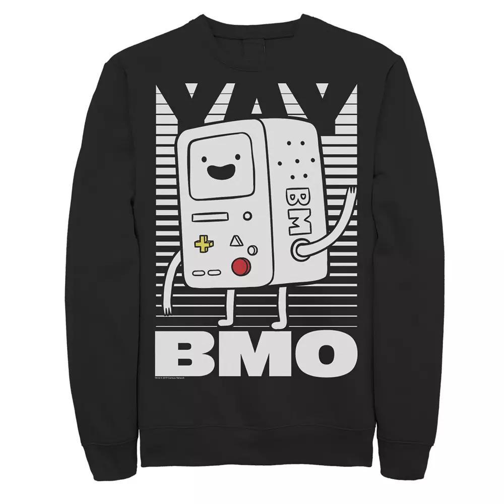 Men's Cartoon Network Adventure Time BMO Wave YAY Halftone Fade Sweatshirt,  Product Image
