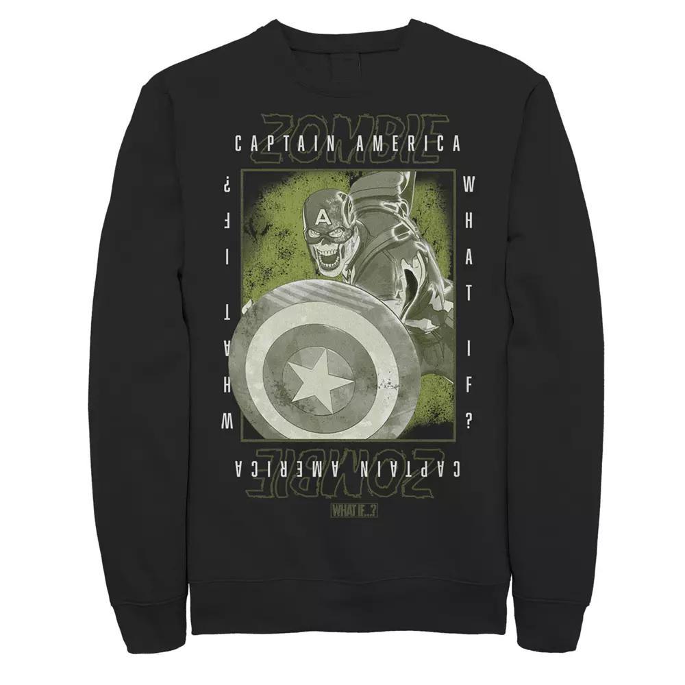 Men's Marvel What If Captain Zombie Box Poster Sweatshirt, Boy's,  Product Image