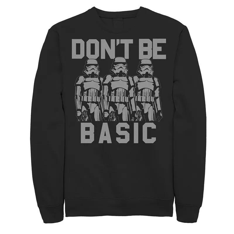 Men's Star Wars Don't Be Basic Stormtroopers Sweatshirt, Size: Medium, Black Product Image