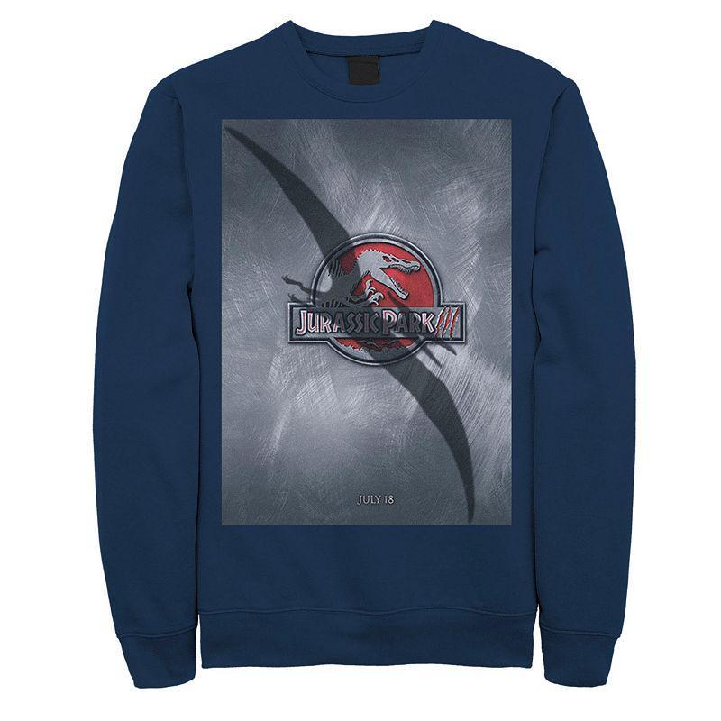 Men's Jurassic Park 3 Movie Poster Pterodactyl Sweatshirt, Size: XL, Athletic Grey Product Image