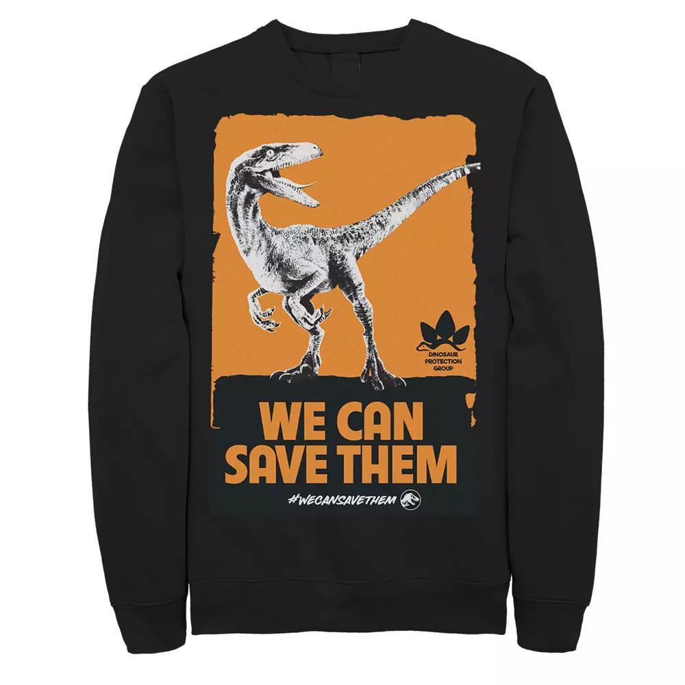 Men's Jurassic World We Can Save Them Poster Sweatshirt,  Product Image