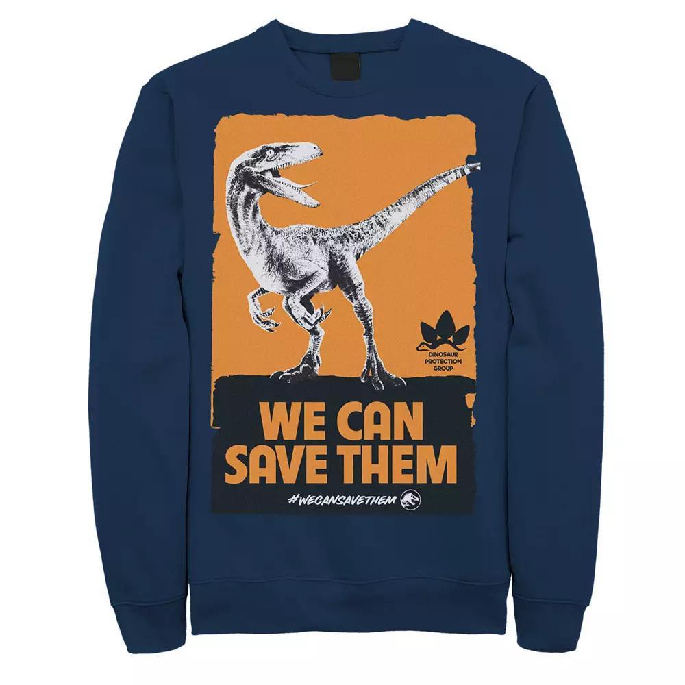 Men's Jurassic World We Can Save Them Poster Sweatshirt,  Product Image