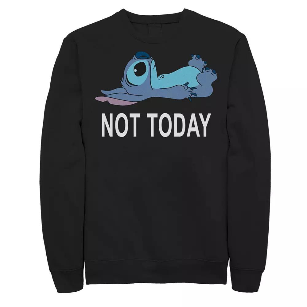 Disney's Lilo & Stitch Men's Not Today Stitch Sweatshirt, Size: XXL, Black Product Image