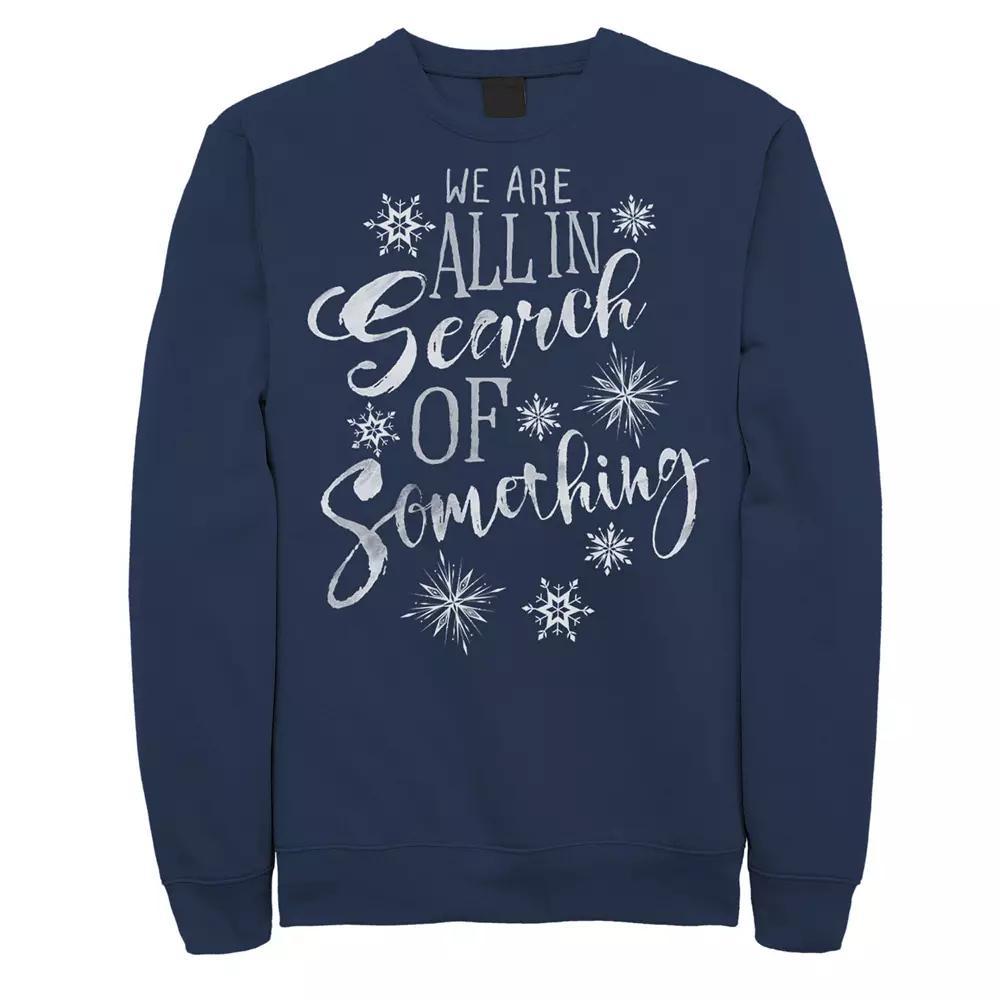 Disneys Frozen 2 In Search Of Something Snowflakes Mens Sweatshirt Blue Product Image