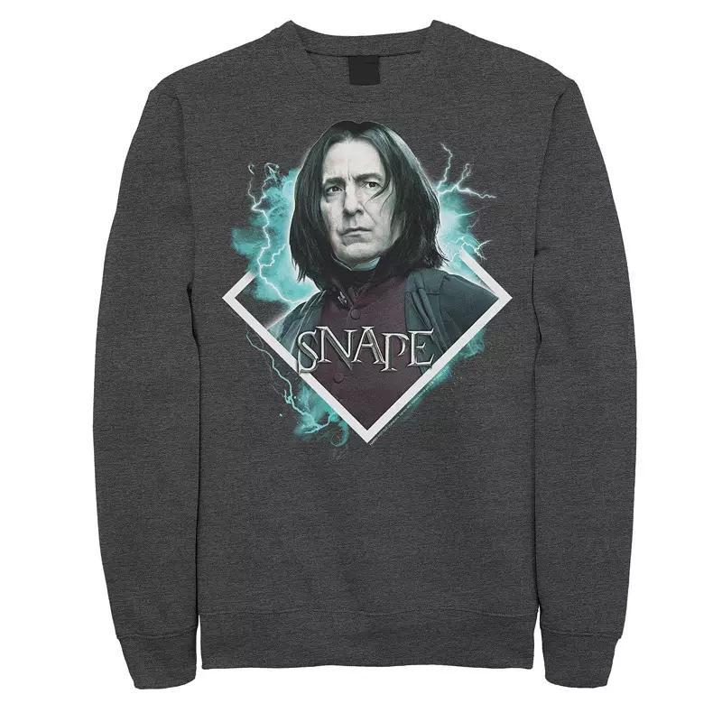 Men's Harry Potter Snape Blue Lightning Character Portrait Sweatshirt, Size: Medium, Black Product Image