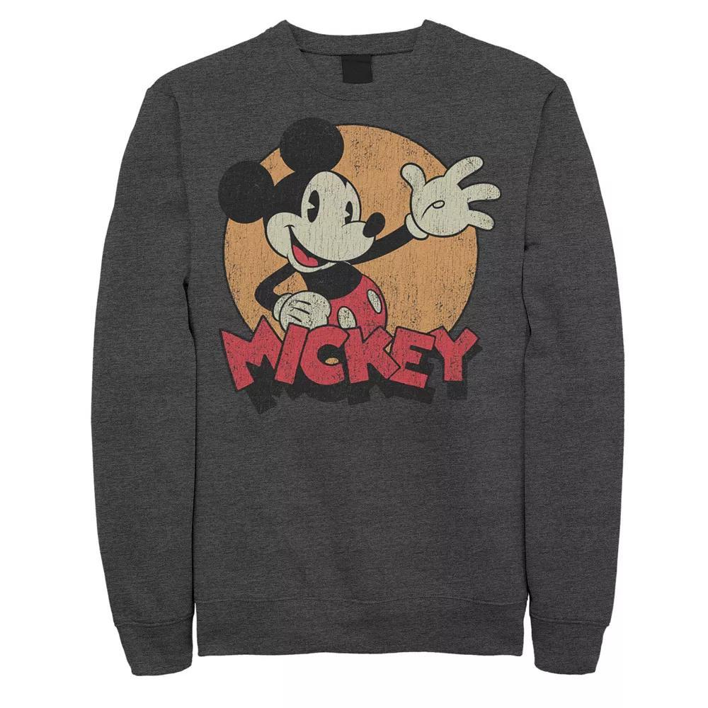 Disney's Mickey Mouse Men's Tried And True Classic Fleece Graphic Sweatshirt, Size: XL, Grey Heather Product Image