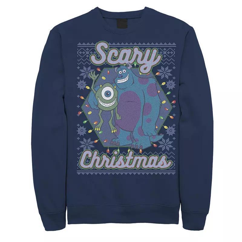 Disney / Pixar's Monsters, Inc. Men's Scary Christmas Fleece, Size: XL, Blue Product Image