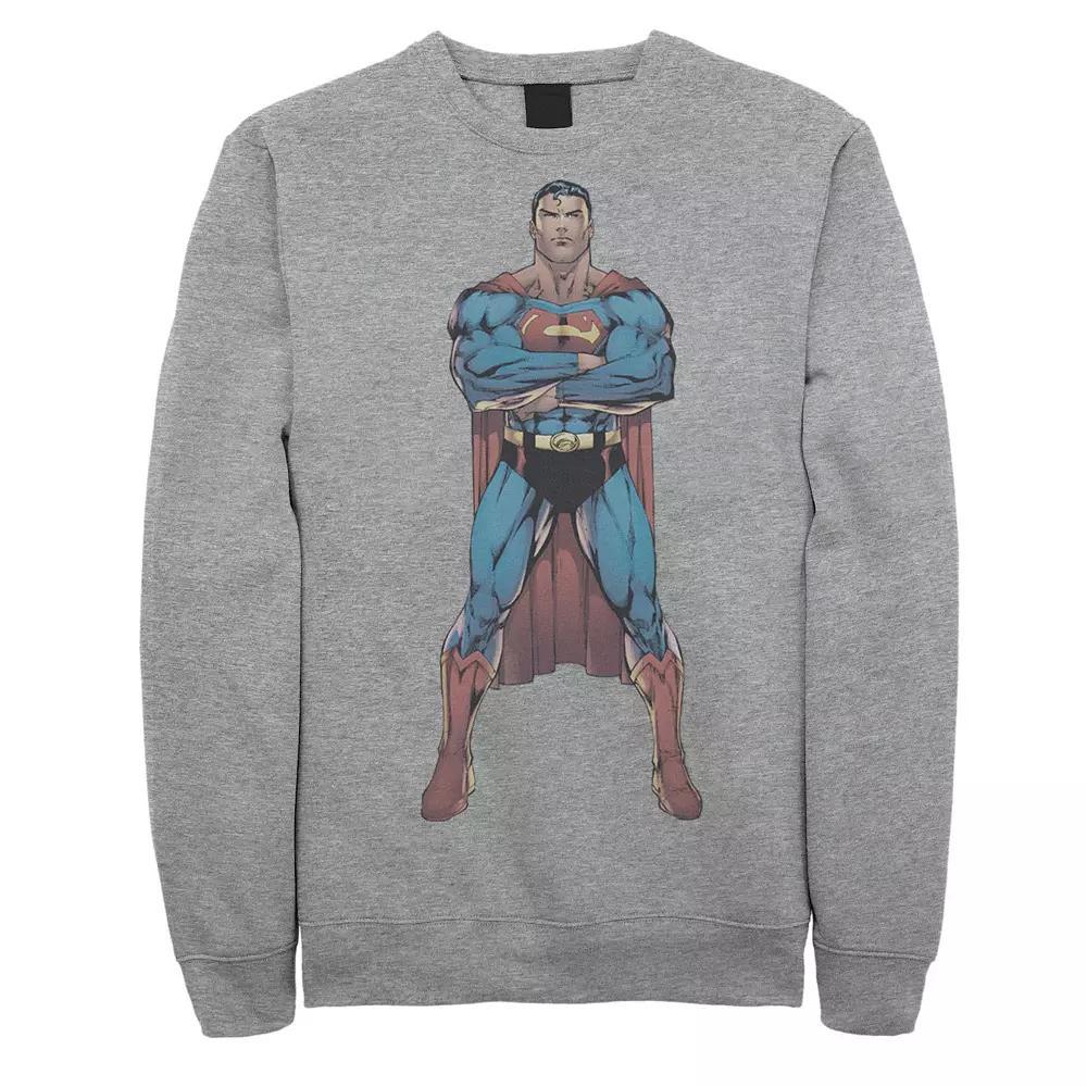 Men's DC Comics Superman Power Stance Comic Poster Sweatshirt,  Product Image