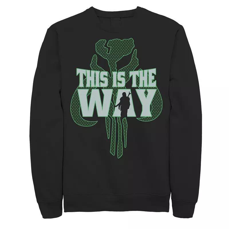 Mens Star Wars: The Mandalorian This Is The Way Logo Silhouette Sweatshirt Product Image