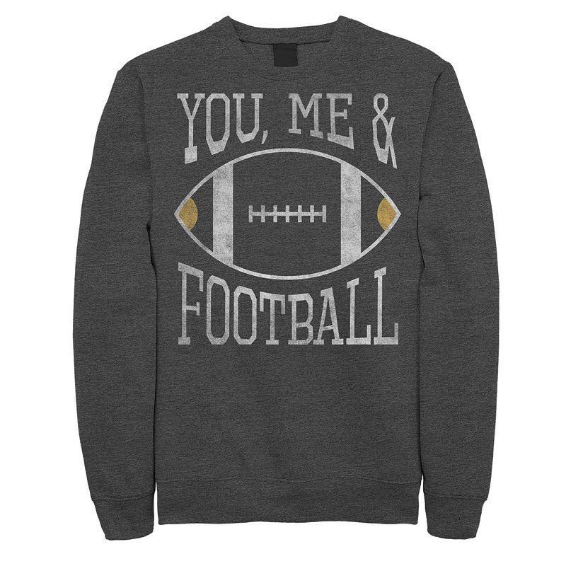 Men's You Me And Football Graphic Fleece Pullover,  Product Image