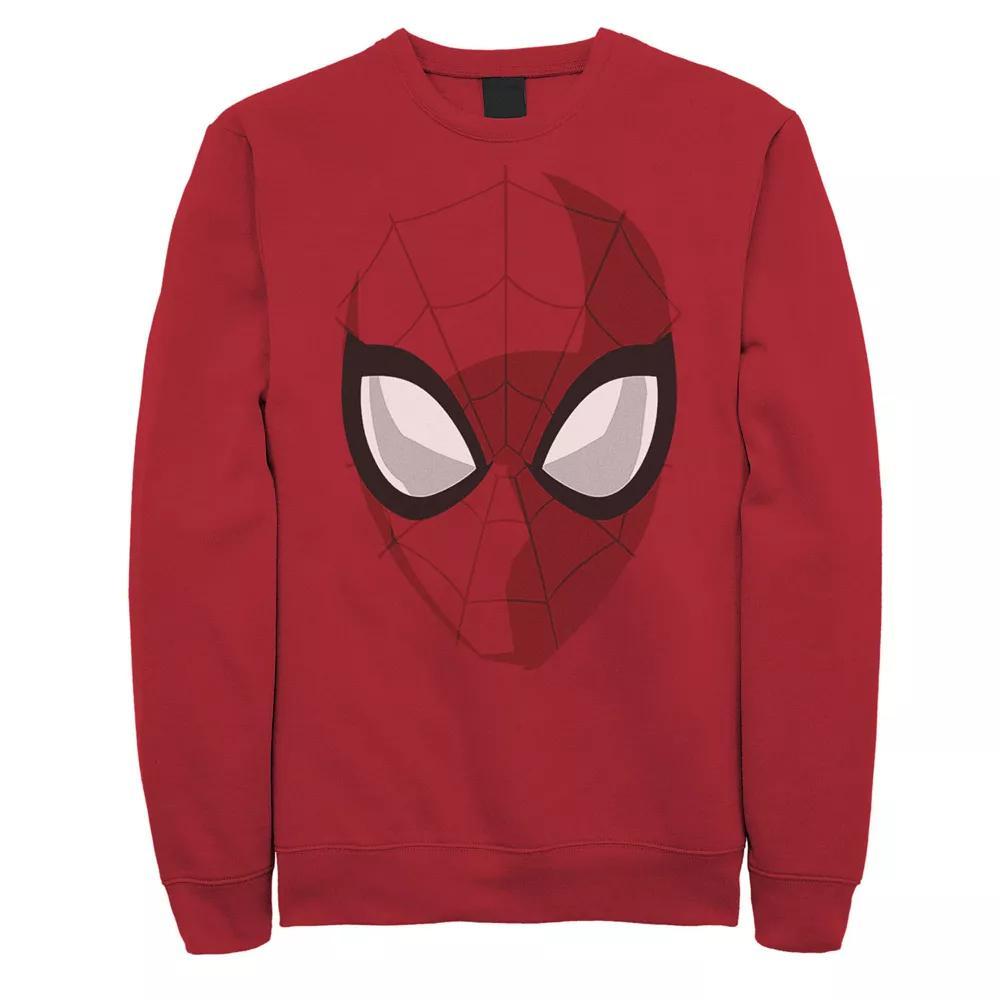 Men's Marvel Spider-Man Modern Big Face Sweatshirt, Boy's, Size: Large, Red Product Image