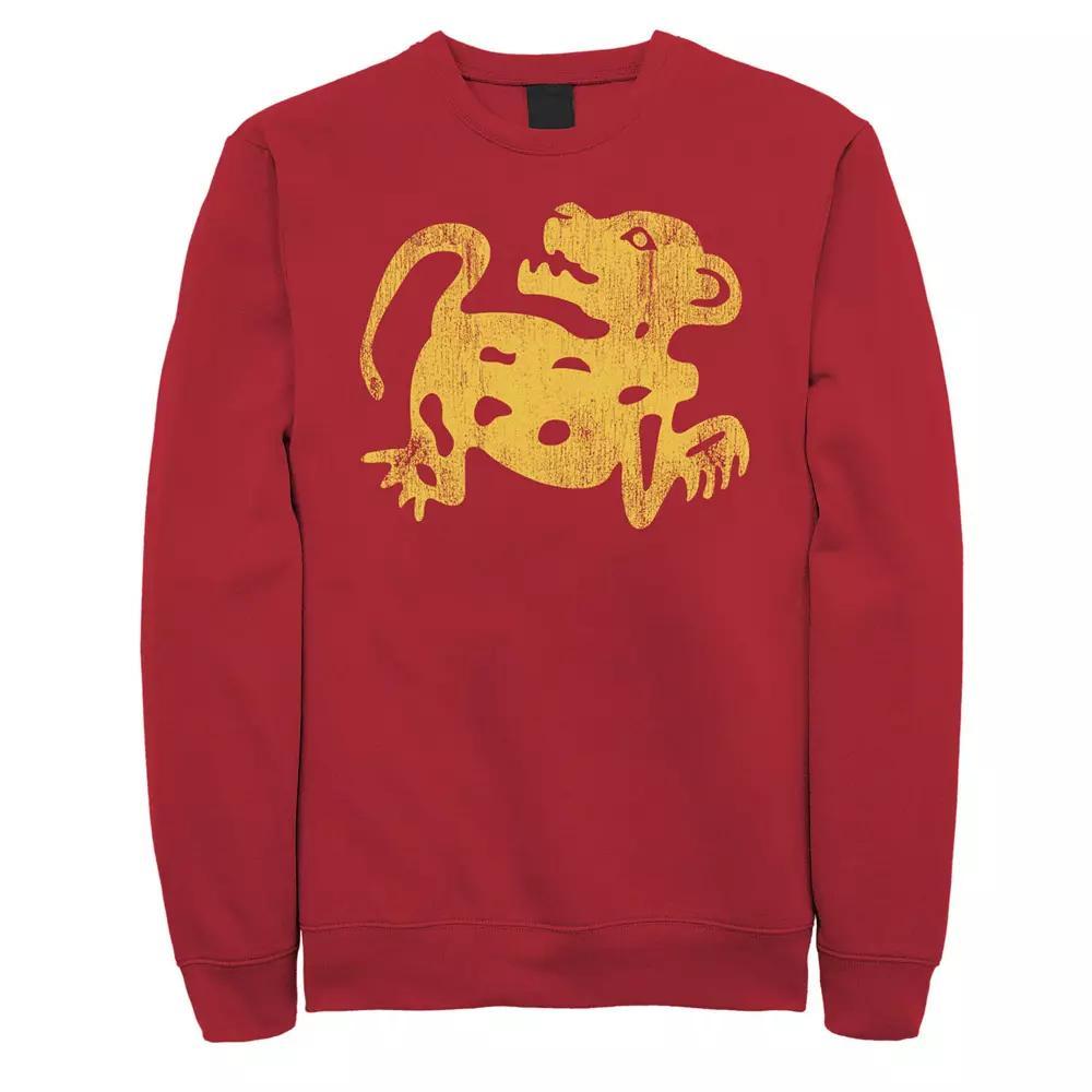 Men's Hidden Temple Yellow Jaguar Distressed Sweatshirt,  Product Image