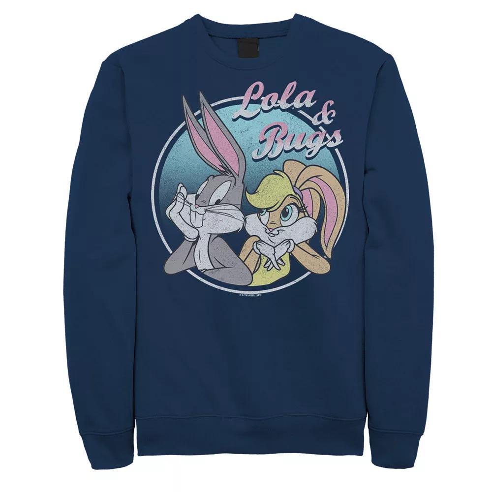 Men's Looney Tunes Lola And Bugs Sweatshirt, Size: XXL, Blue Product Image