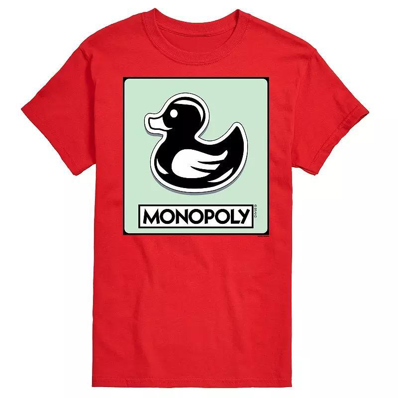 Men's Monopoly Duck Token Graphic Tee, Size: XL, White Product Image