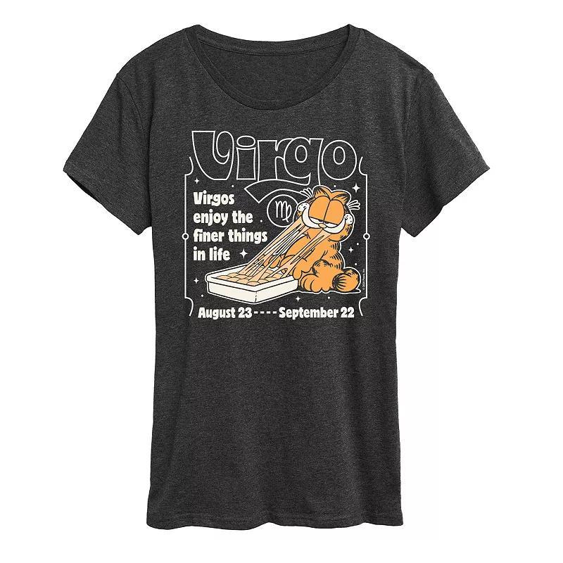 Womens Garfield Virgo Graphic Tee Blue Product Image