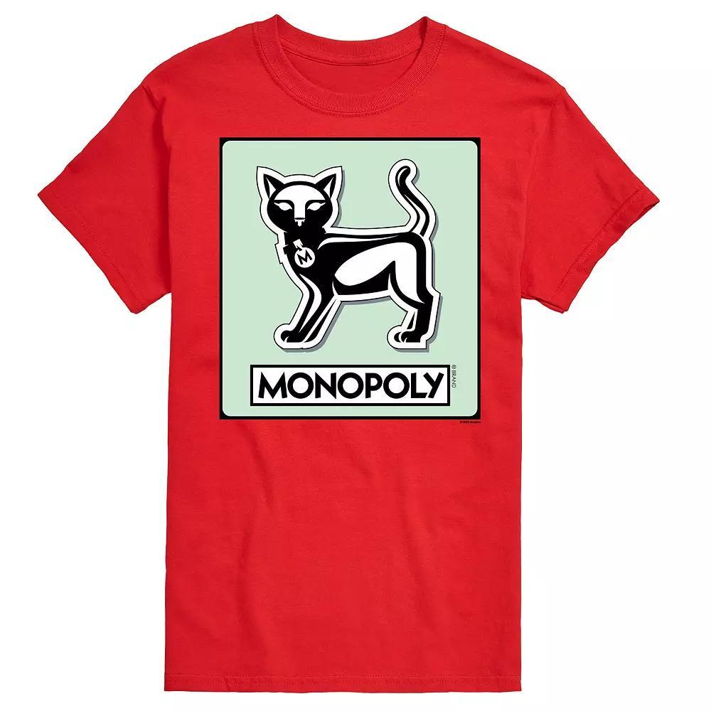 Big & Tall Monopoly Cat Game Token Graphic Tee, Men's, Size: 5XB, Red Product Image