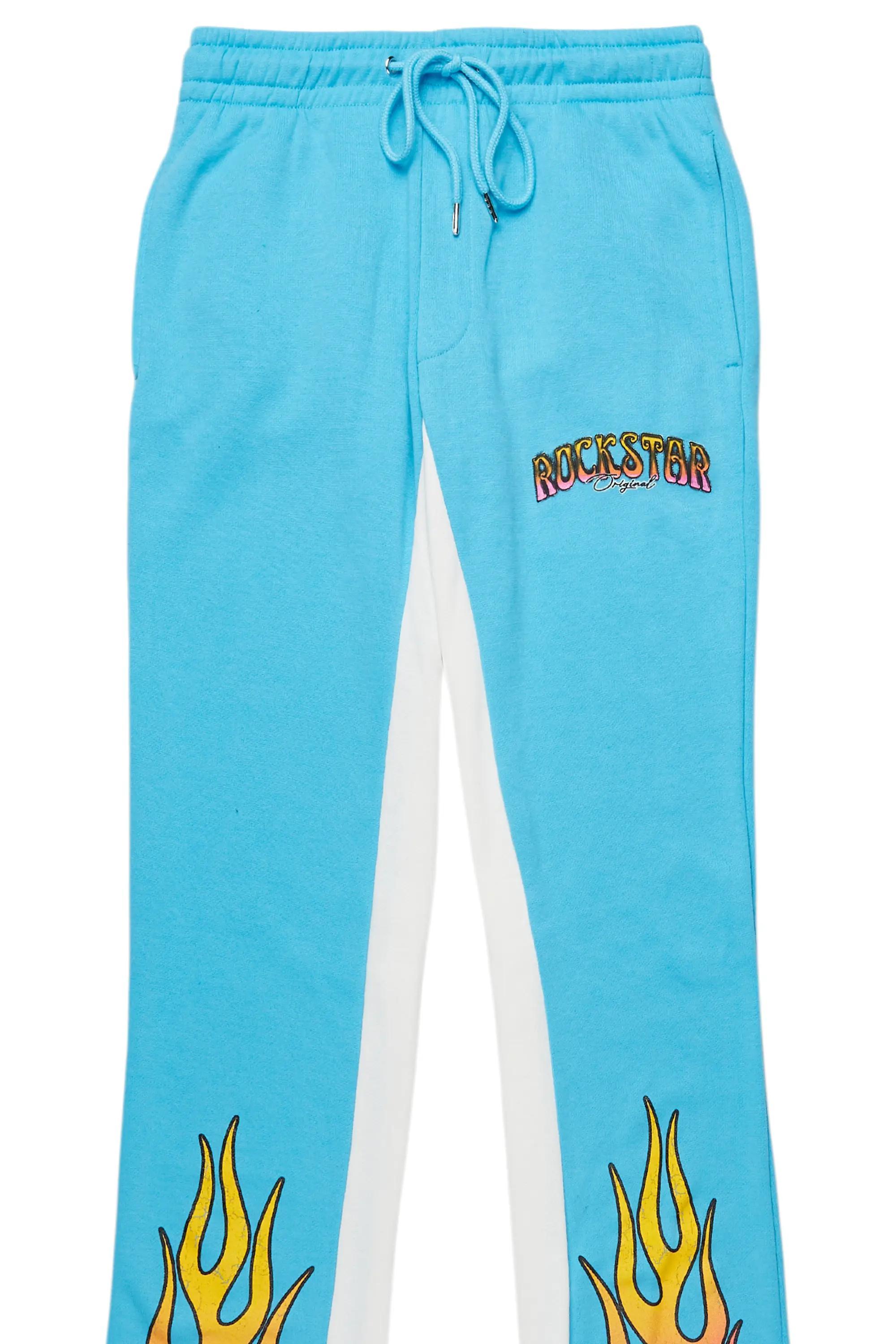 Quito Blue Graphic Baggy Pant Male Product Image