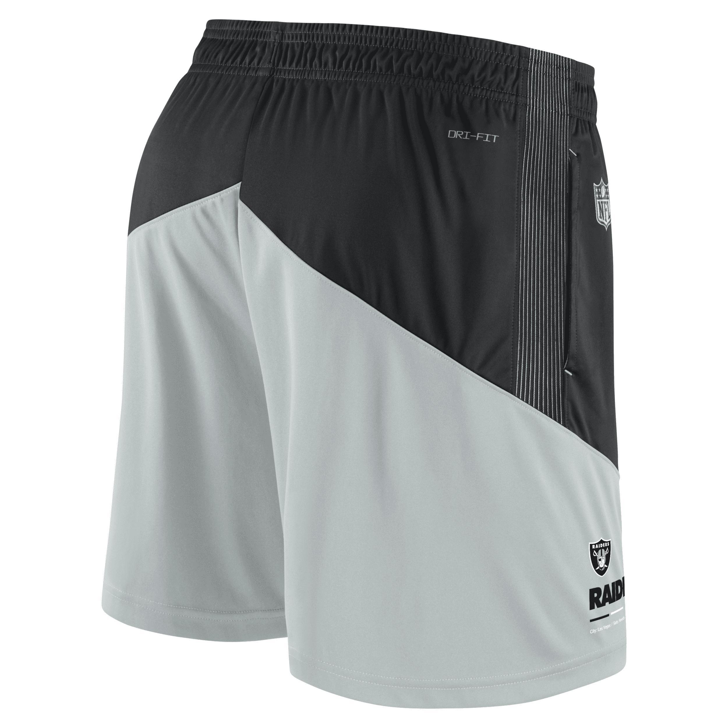 Mens Nike Black Las Vegas Raiders Sideline Primary Lockup Performance Shorts - Black Product Image