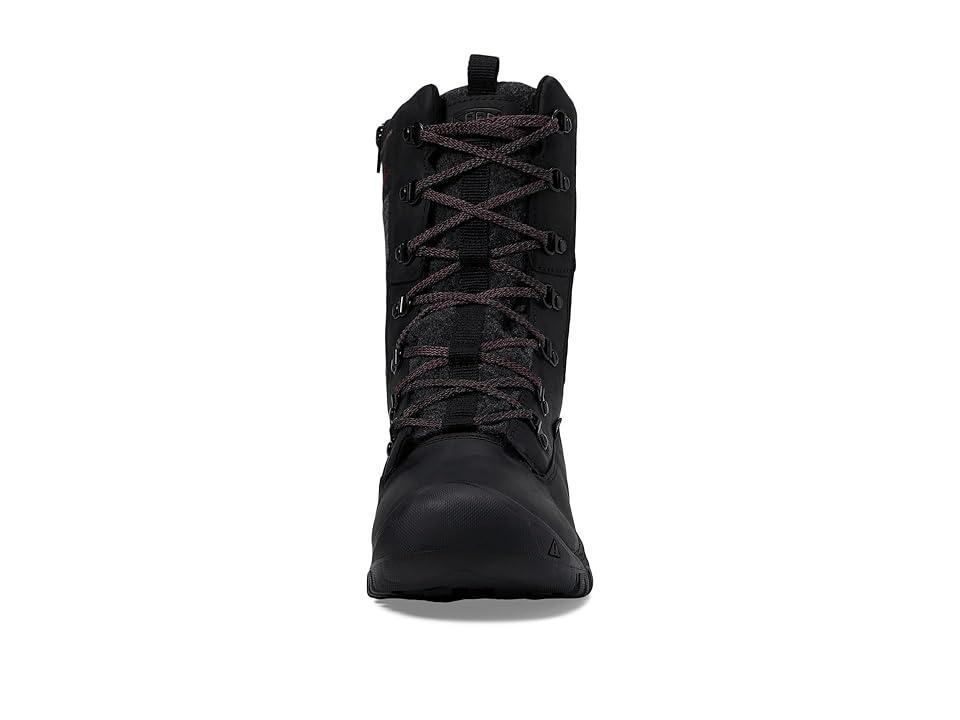 KEEN Greta Tall Boot Waterproof Black Plaid 1) Women's Waterproof Boots Product Image