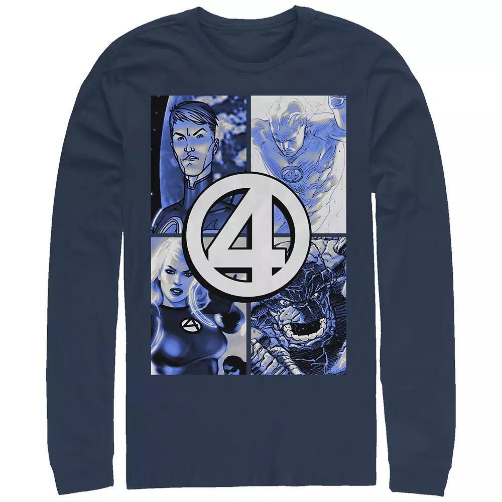 Men's Marvel Fantastic Four Team Portraits Long Sleeve Graphic Tee,  Product Image