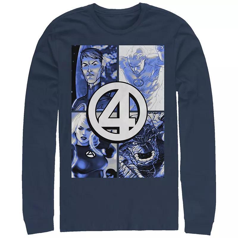 Men's Marvel Fantastic Four Team Portraits Long Sleeve Graphic Tee,  Product Image