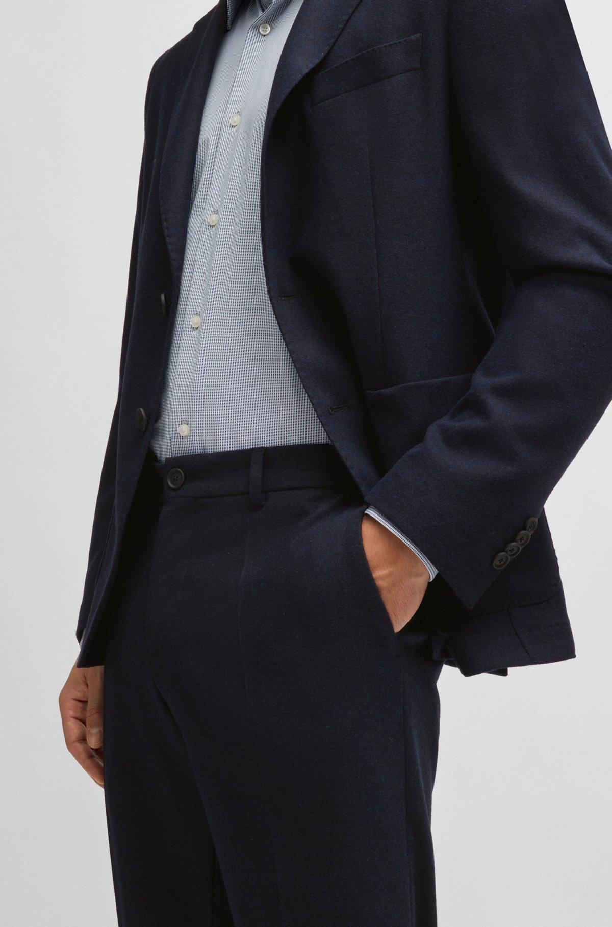 Slim-fit trousers in stretch flannel Product Image