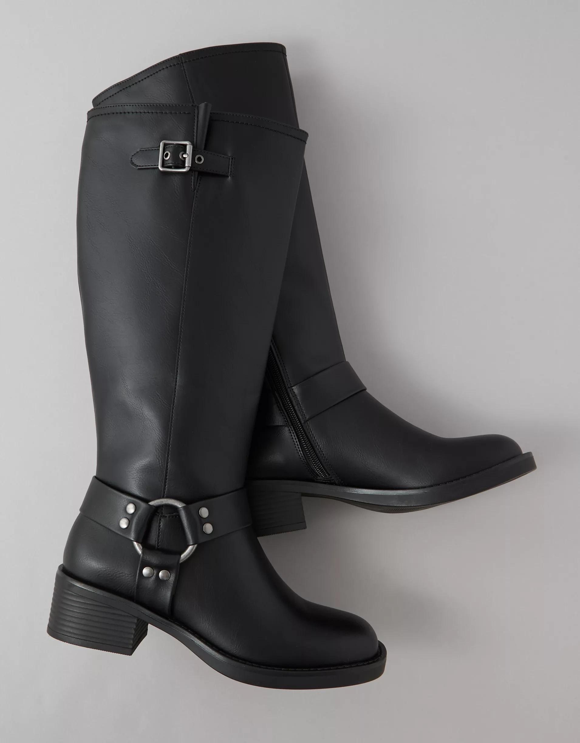 AE Vegan Leather Tall Moto Boot Product Image