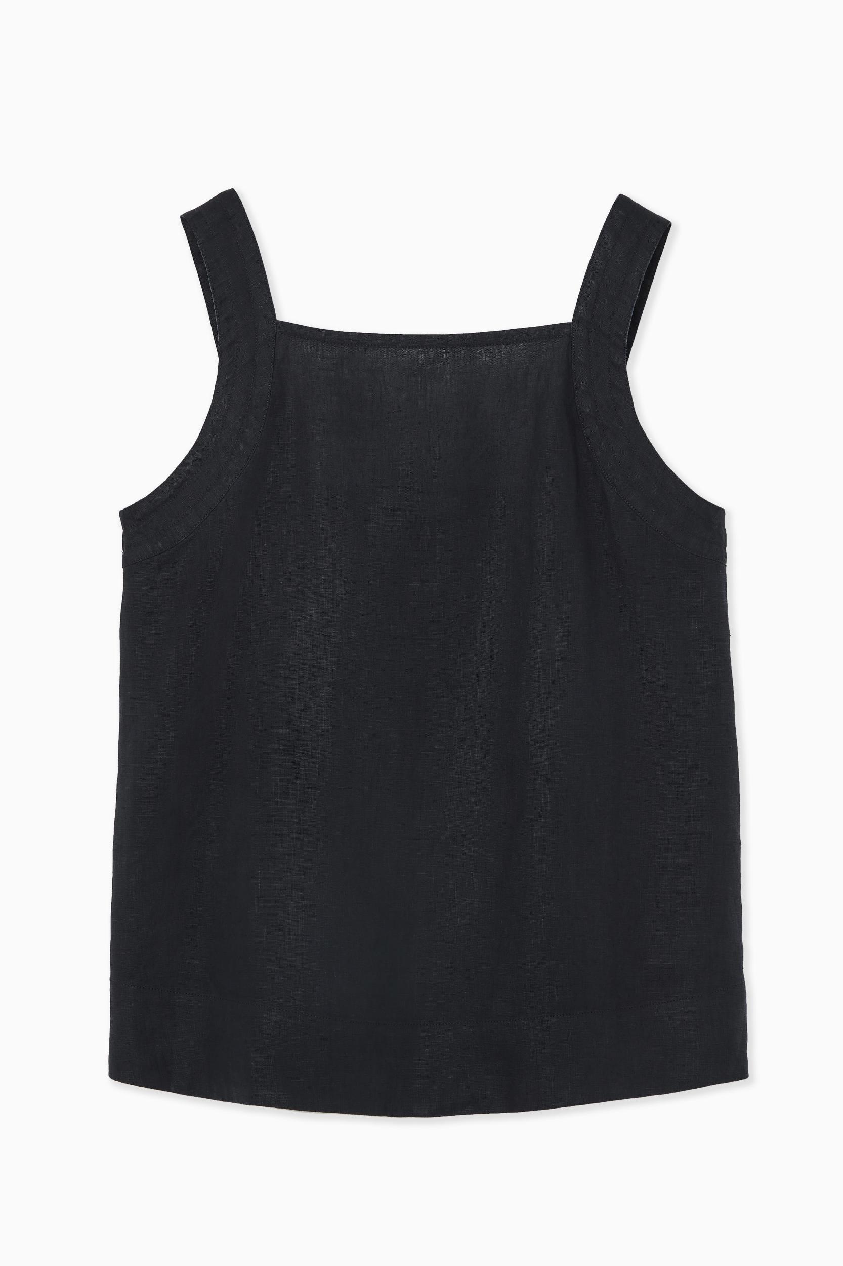 TIE-BACK LINEN TOP Product Image